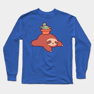 Sloth and Cactus Long Sleeve T-Shirt